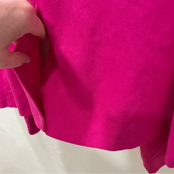Loft Plus Women's 22 Shawl Collar Blazer Hot Pink Open Front