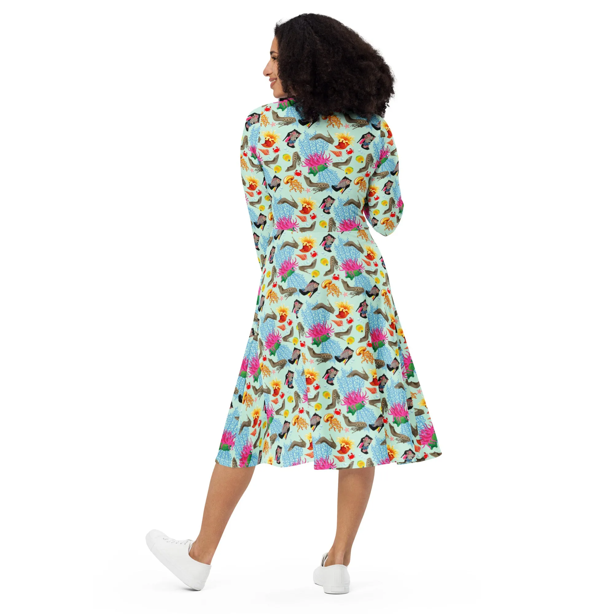 Long sleeve midi dress 'Vitamin sea'