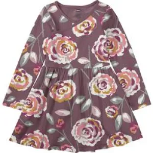 Long Sleeve Wrap Neck Dress | Turkish Rose