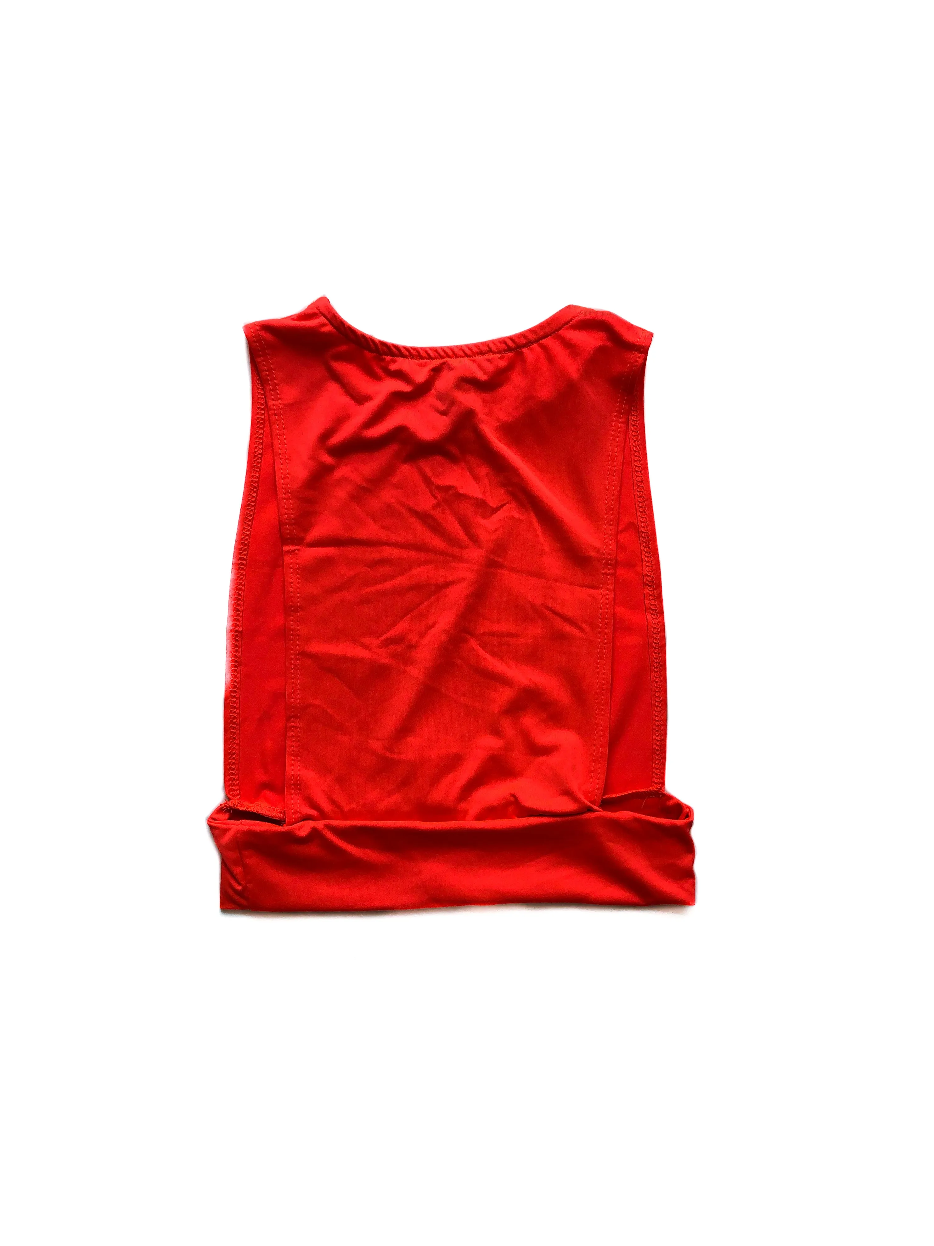 Loren Ribbed Crop Top - Neon pink
