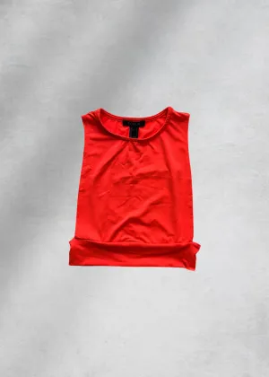Loren Ribbed Crop Top - Neon pink