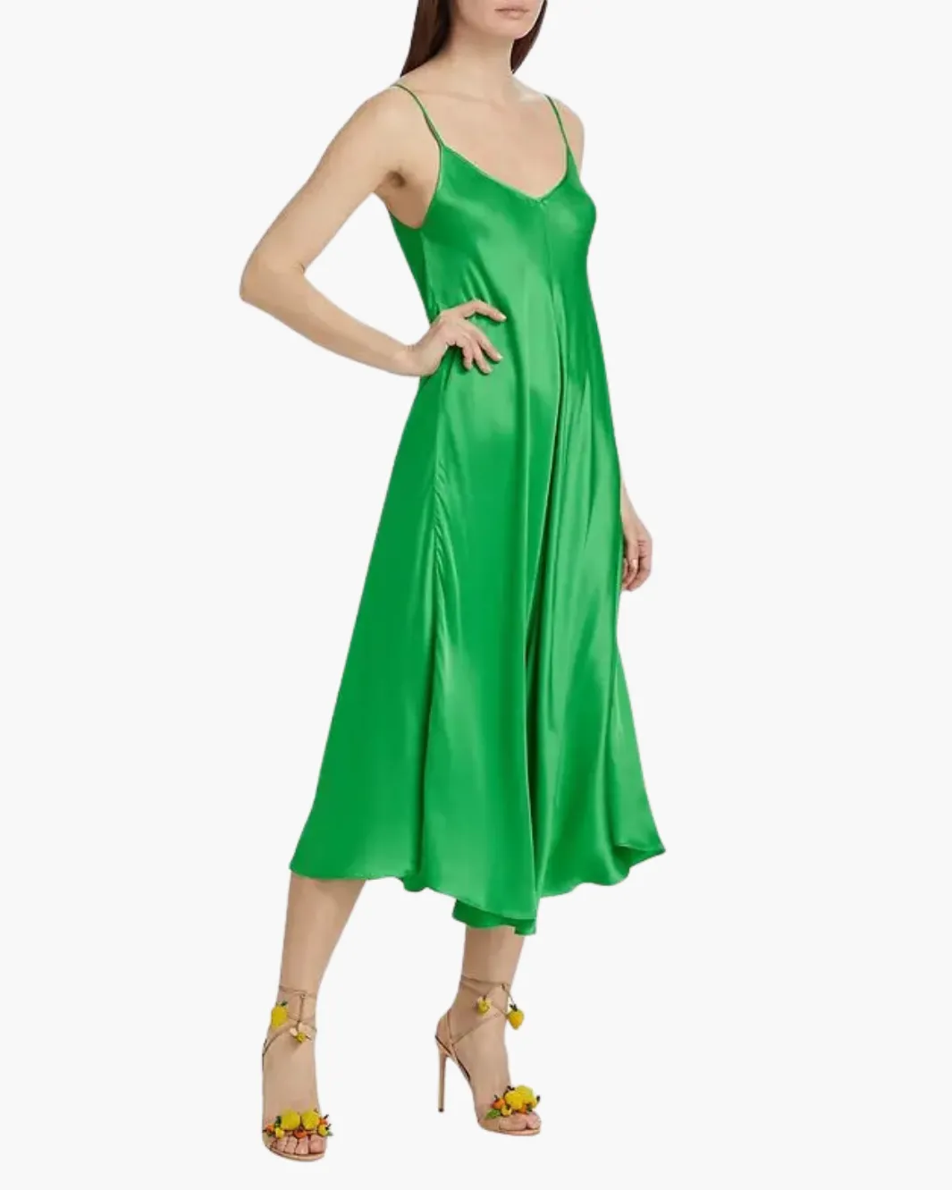LORRAINE TRAPEZE DRESS IN FERN