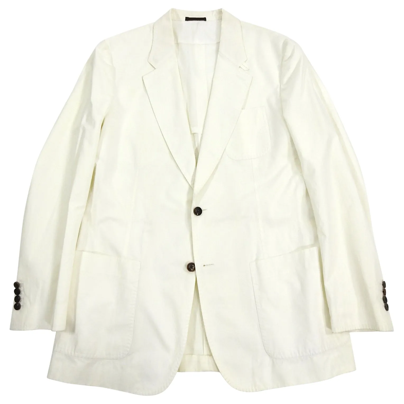 Louis Vuitton White Cotton Summer Blazer - 46