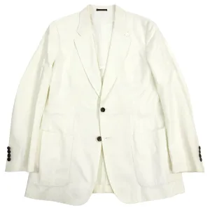 Louis Vuitton White Cotton Summer Blazer - 46