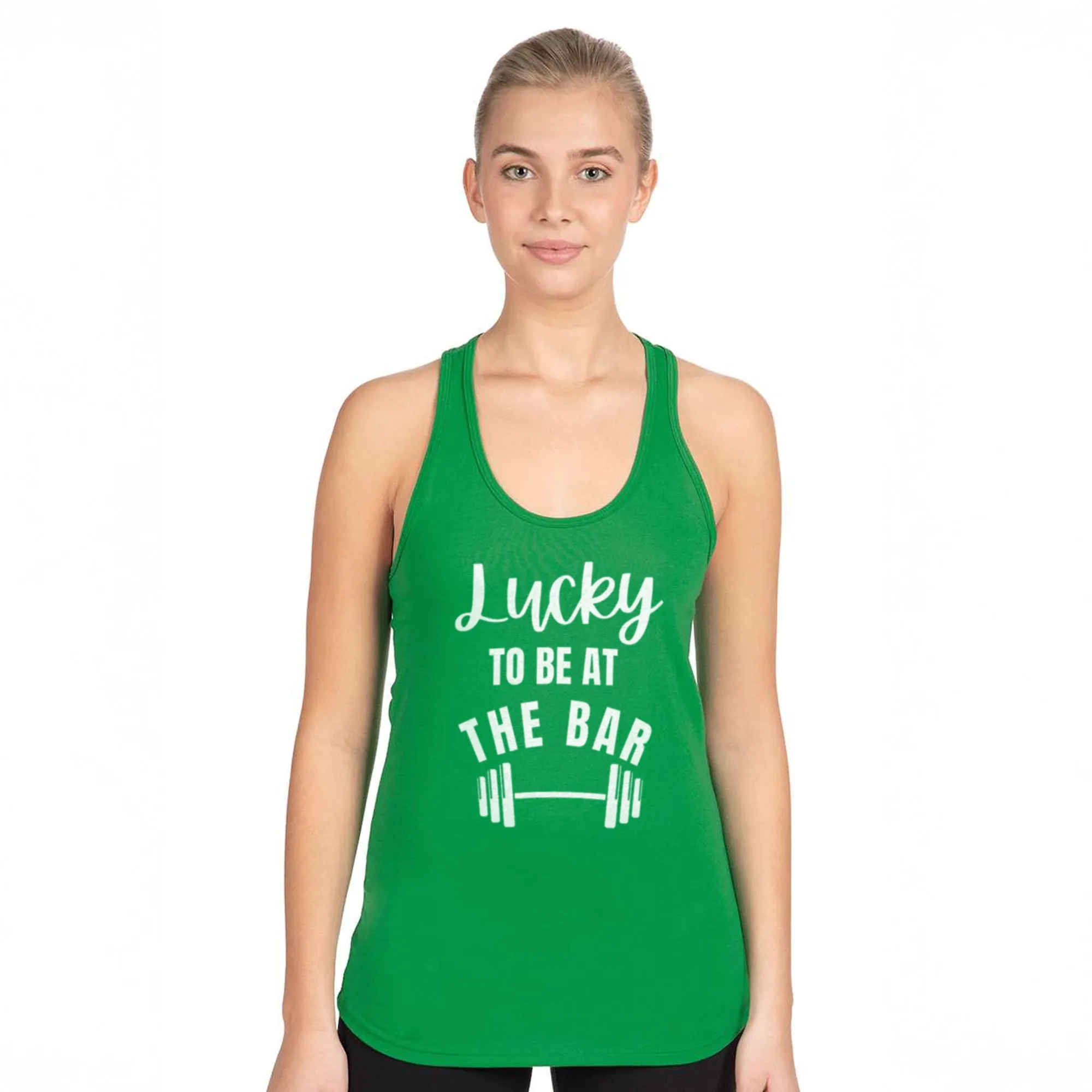 Lucky To Be At The Bar Racerback Tank
