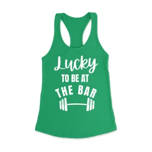 Lucky To Be At The Bar Racerback Tank