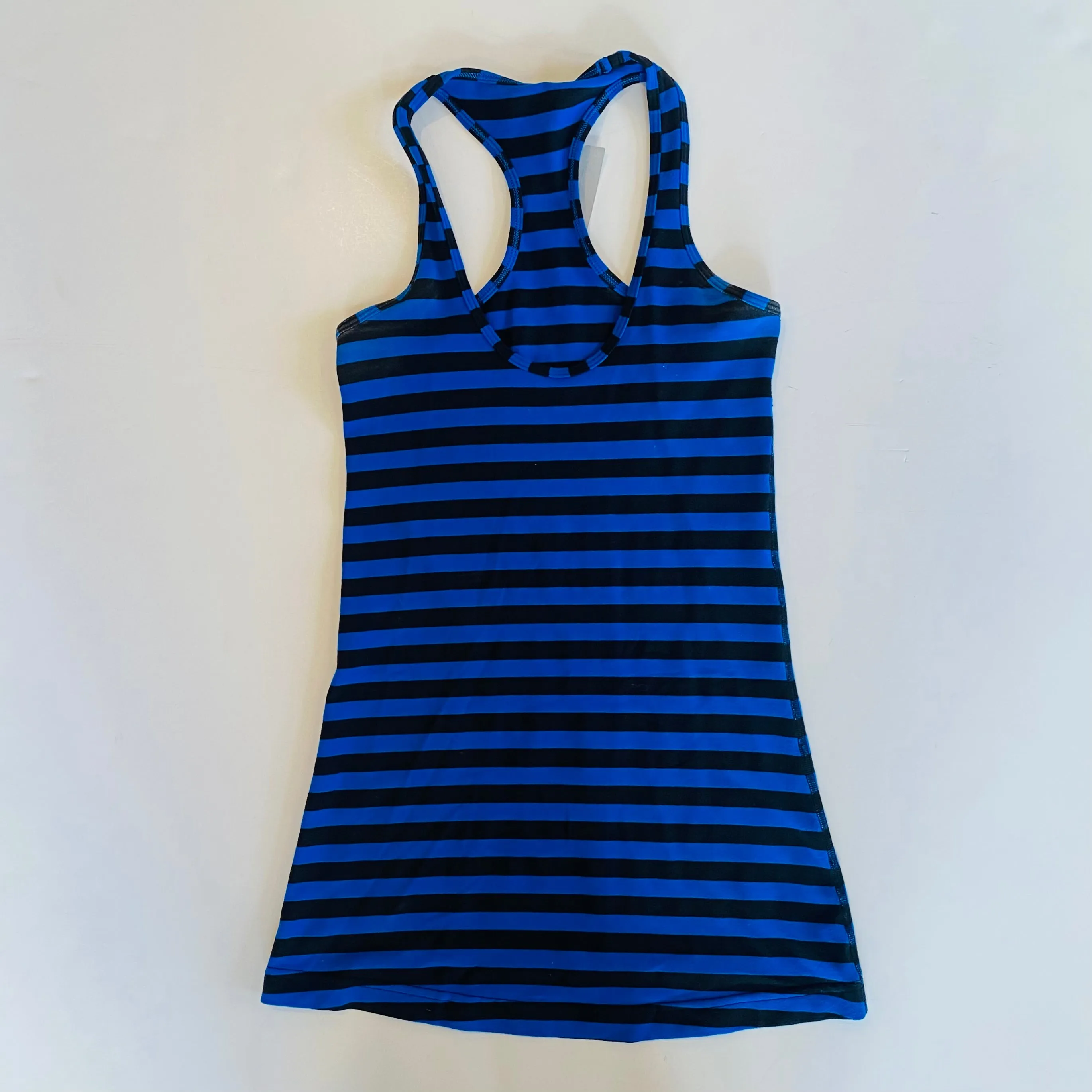 LULULEMON Racer Back Tank Blue /Black Size 4