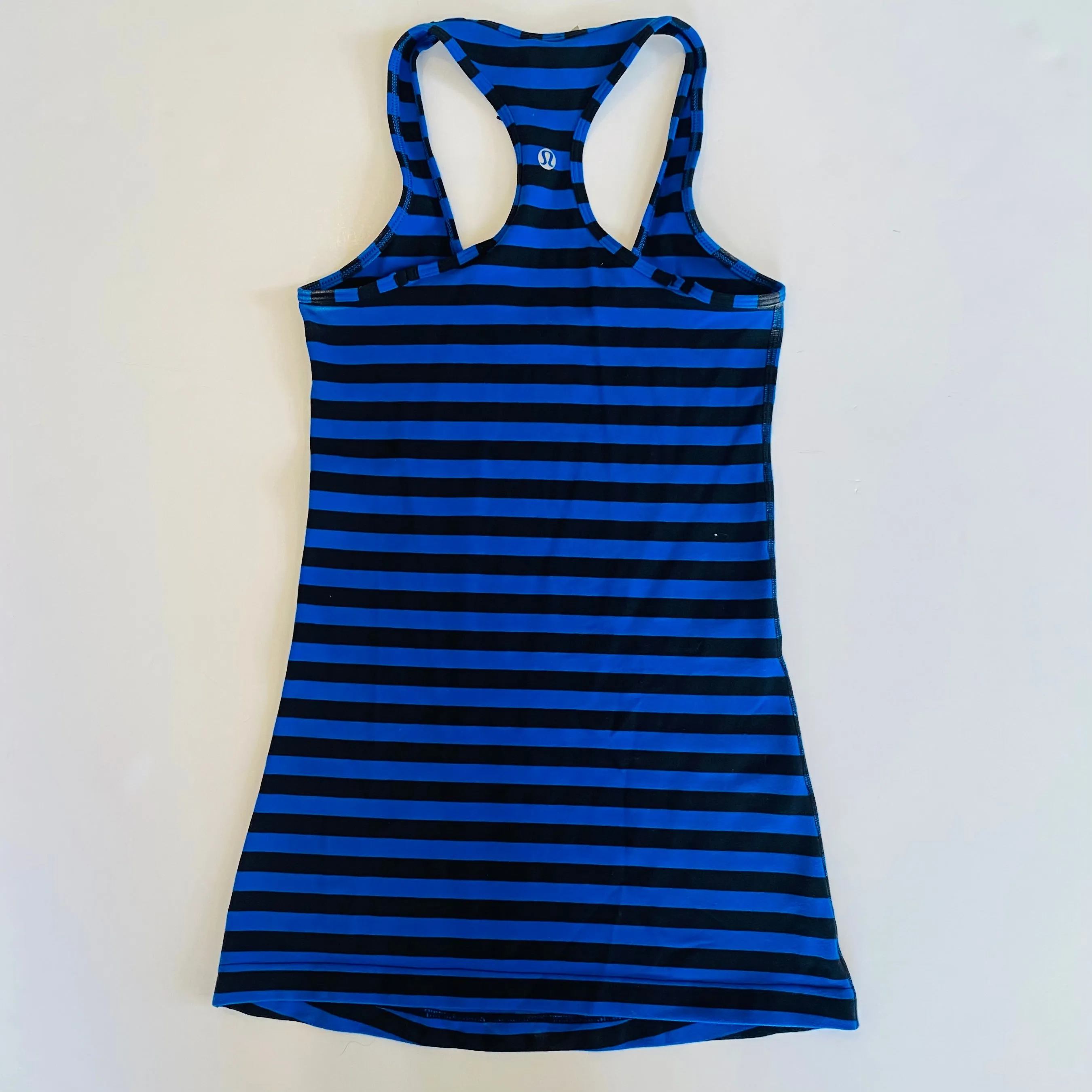 LULULEMON Racer Back Tank Blue /Black Size 4