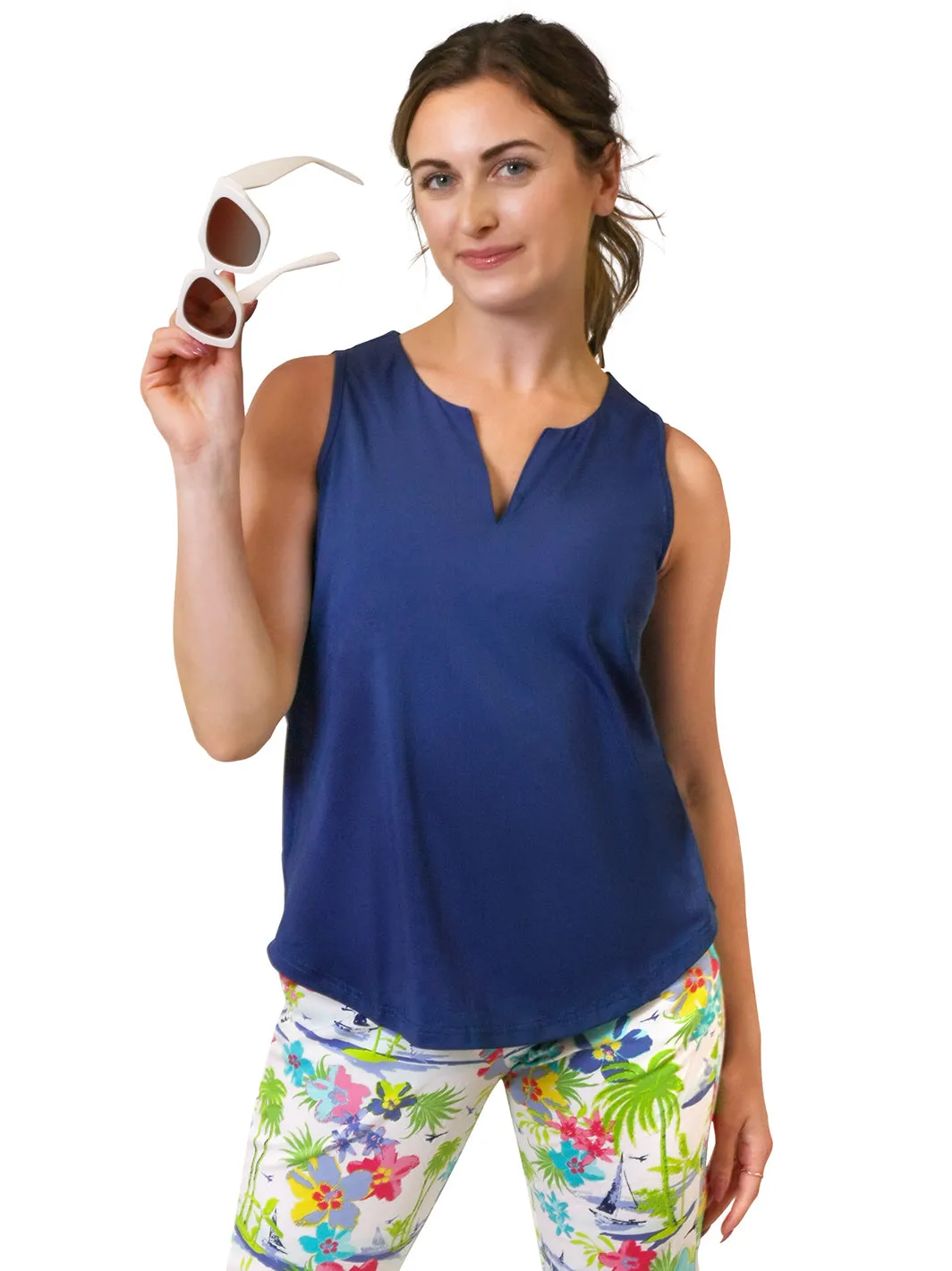 Lux Sport Top Navy