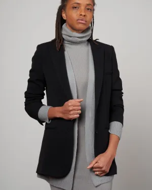 mackie loose blazer - black