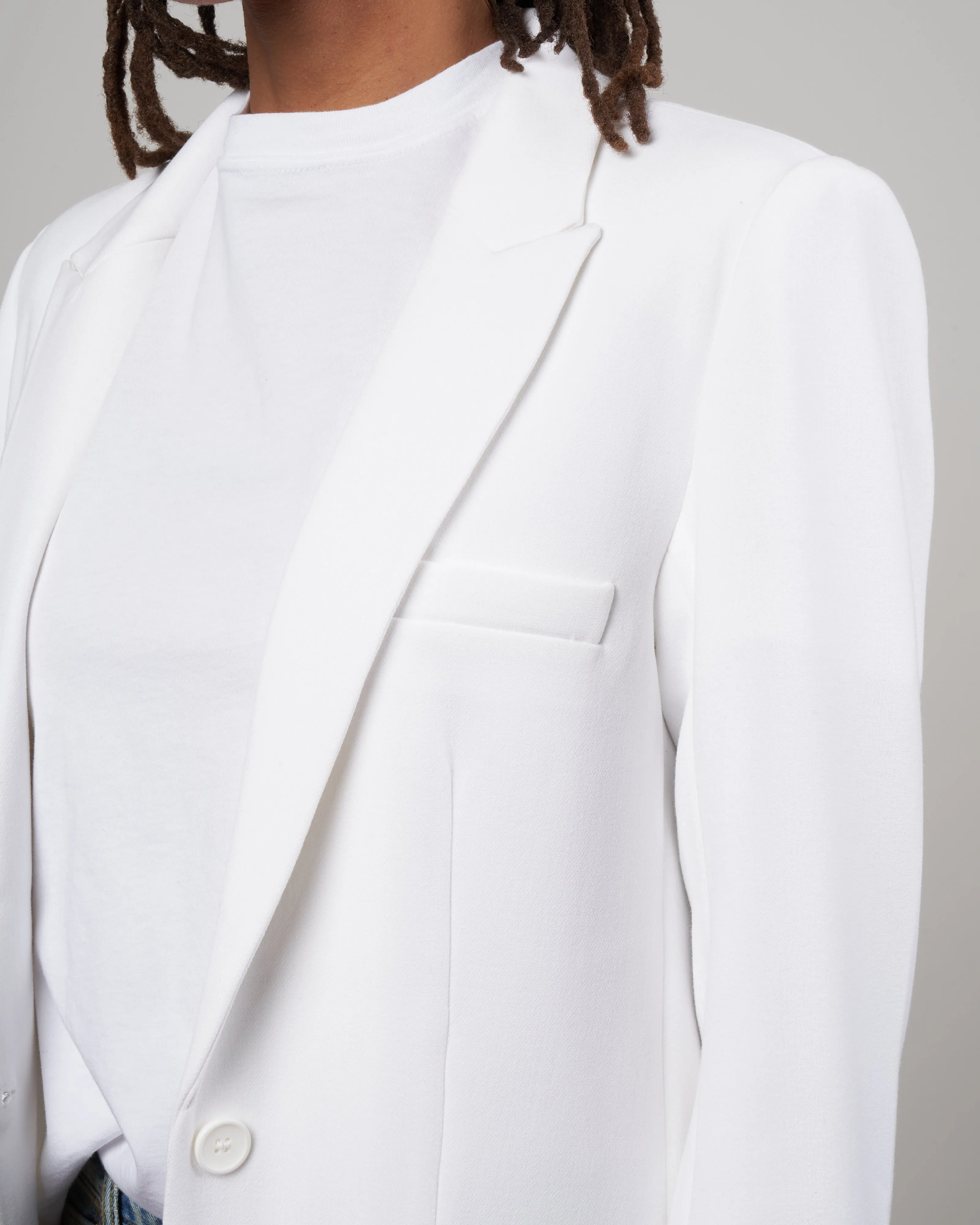 mackie loose blazer - white