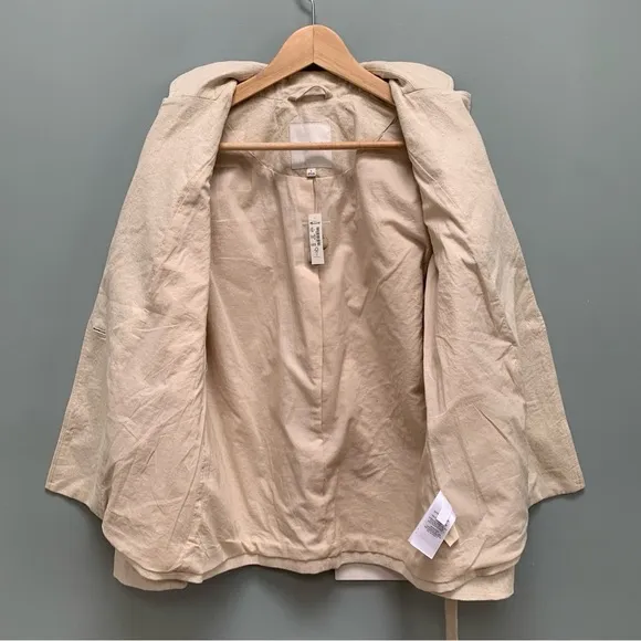 Madewell Cotton-Linen Beige Summer Blazer Jacket S