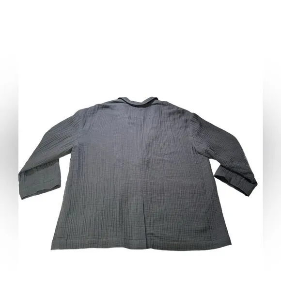 Madewell Lightspun Dorset Blazer Cotton Pockets Button Gray XXL