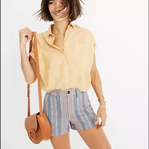 Madewell retro vintage high waisted denim shorts 28 made in India