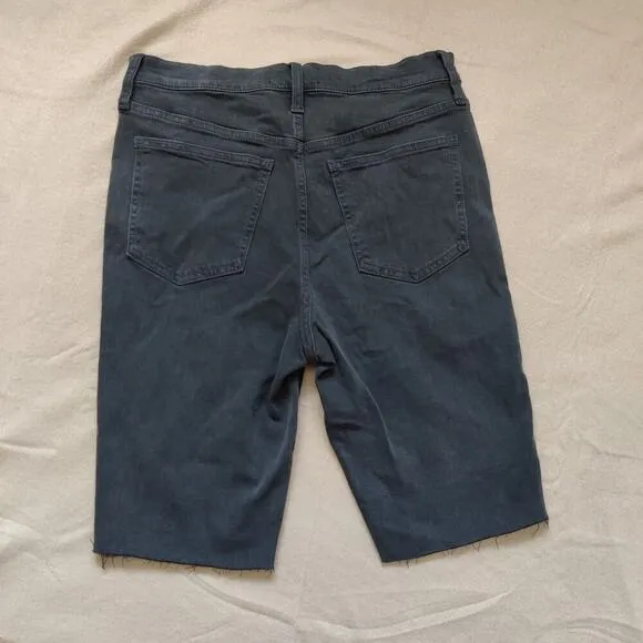Madewell Roadtripper Biker Shorts in Black Lunar Wash Size 29 High Rise
