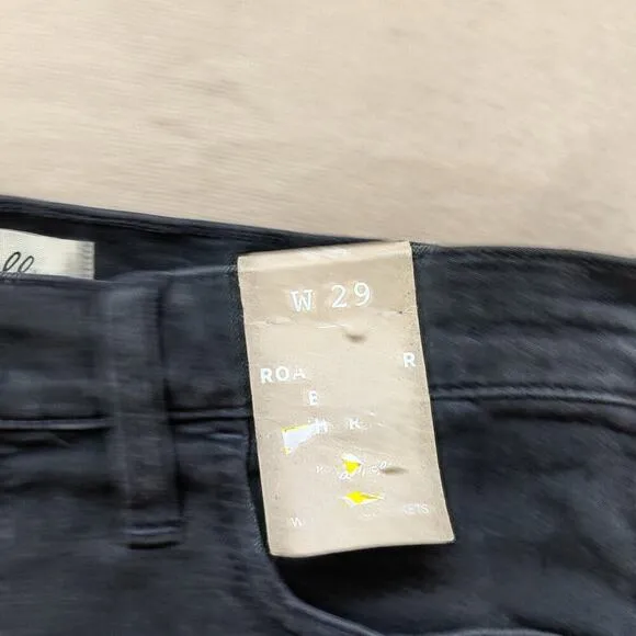 Madewell Roadtripper Biker Shorts in Black Lunar Wash Size 29 High Rise