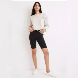 Madewell Roadtripper Biker Shorts in Black Lunar Wash Size 29 High Rise