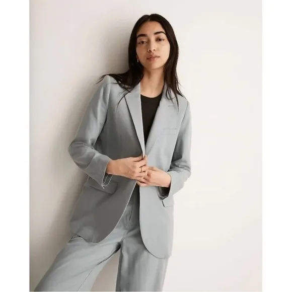 Madewell The Larsen Blazer in Drapeweave Overcast S