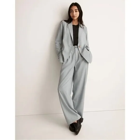 Madewell The Larsen Blazer in Drapeweave Overcast S