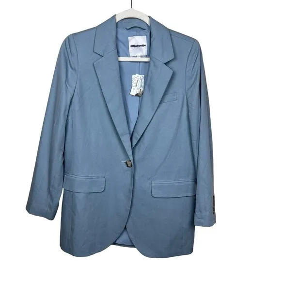 Madewell The Larsen Blazer in Drapeweave Overcast S