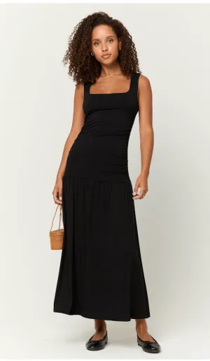 Malena Drop Waist Midi Tank Dress by Project Social T | Black