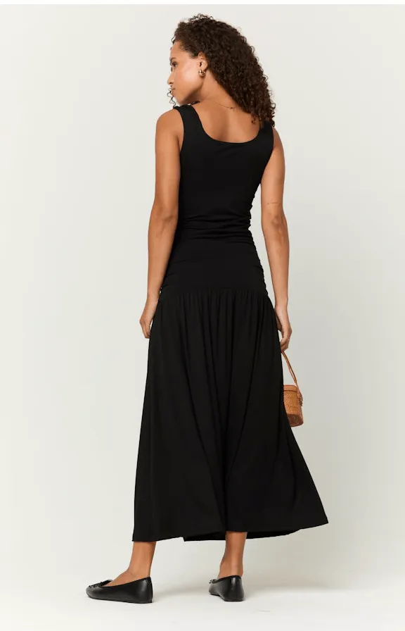 Malena Drop Waist Midi Tank Dress by Project Social T | Black