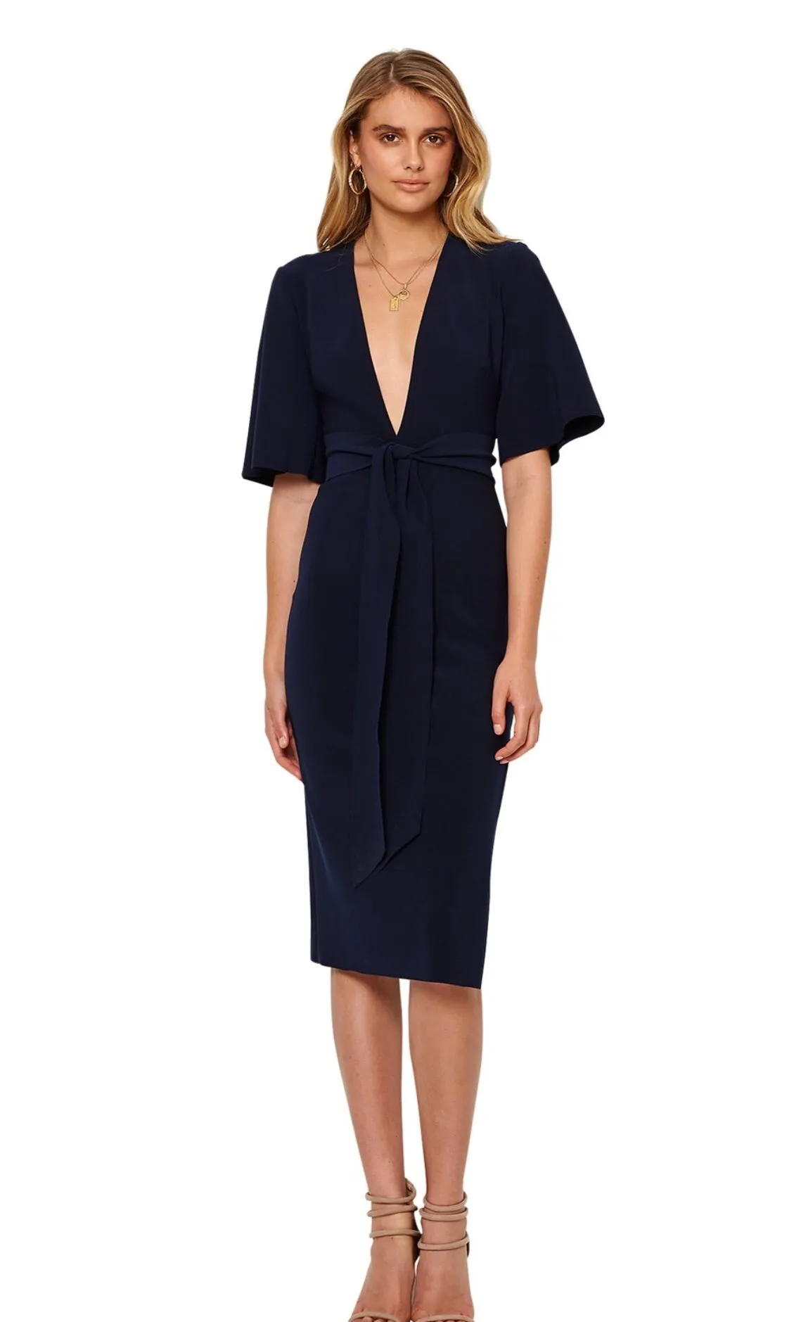 Marche plunge dress