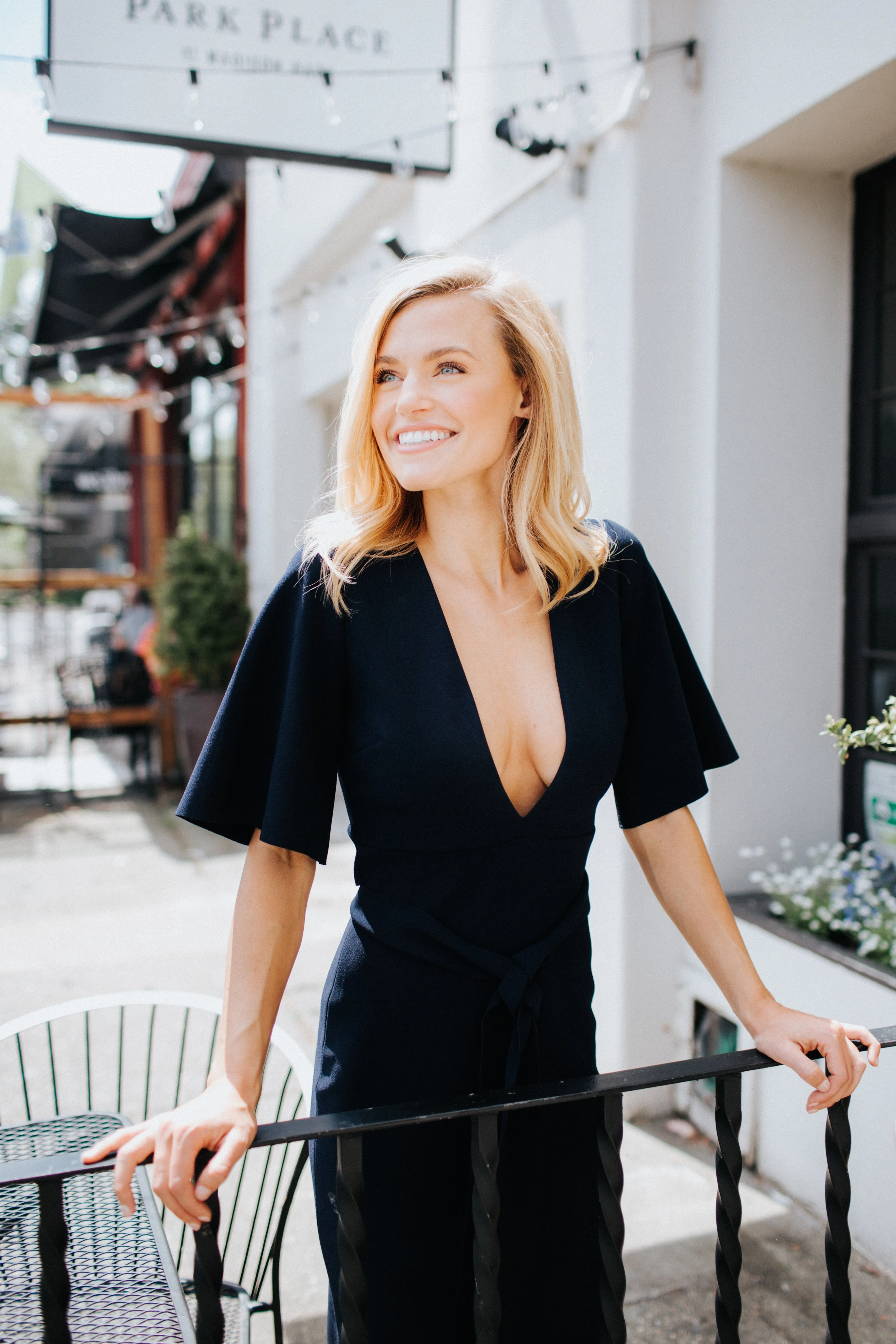 Marche plunge dress