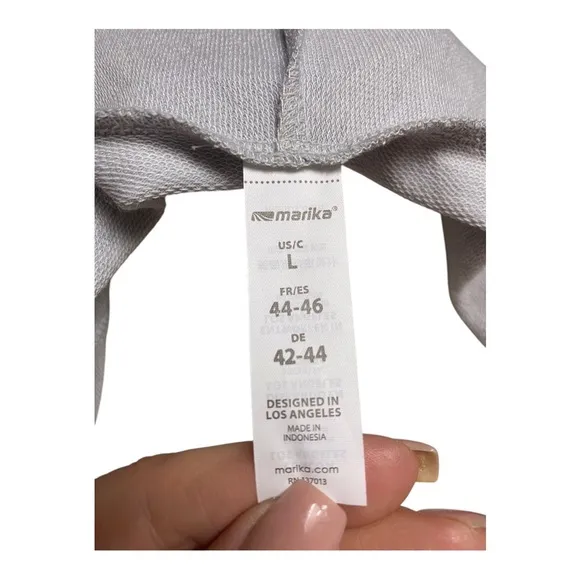 Marika Heather Gray Desi Drape Open Front Cardigan Sweater L