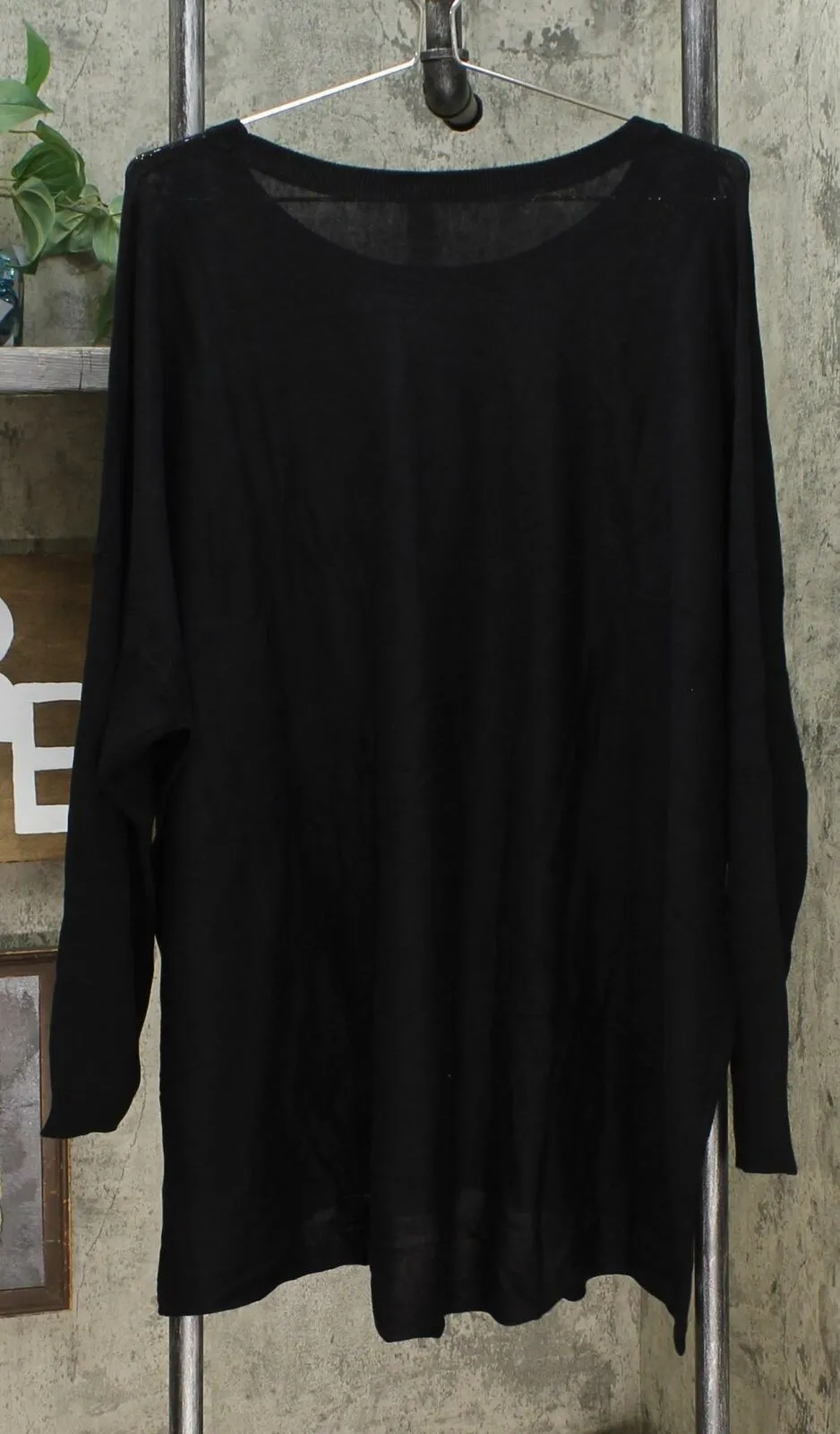 MarlaWynne Women's Plus Size Crescent Hem Sweater