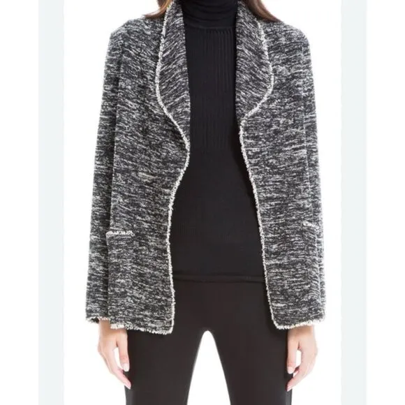 Max Studio Womens Knit Open Cardigan Sweater Sz 1X  Lagenlook Career Office NWT