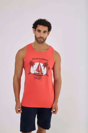 Men Tank Top - Red