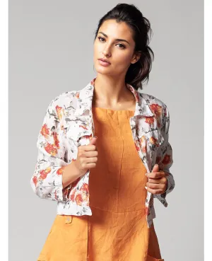 Menlow cropped linen jacket 2436