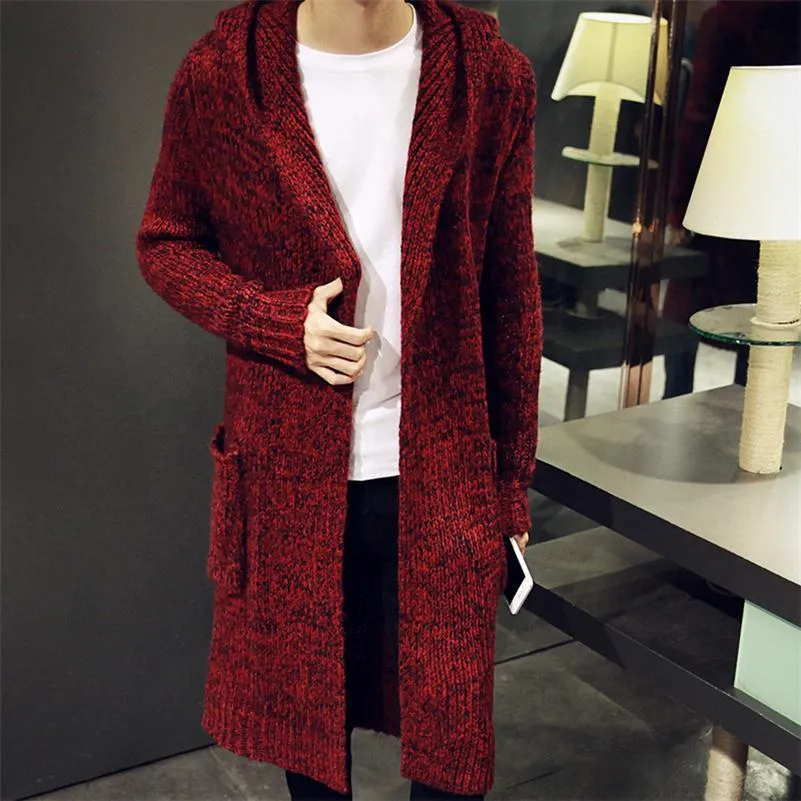 Men's Long Cardigan Sweater