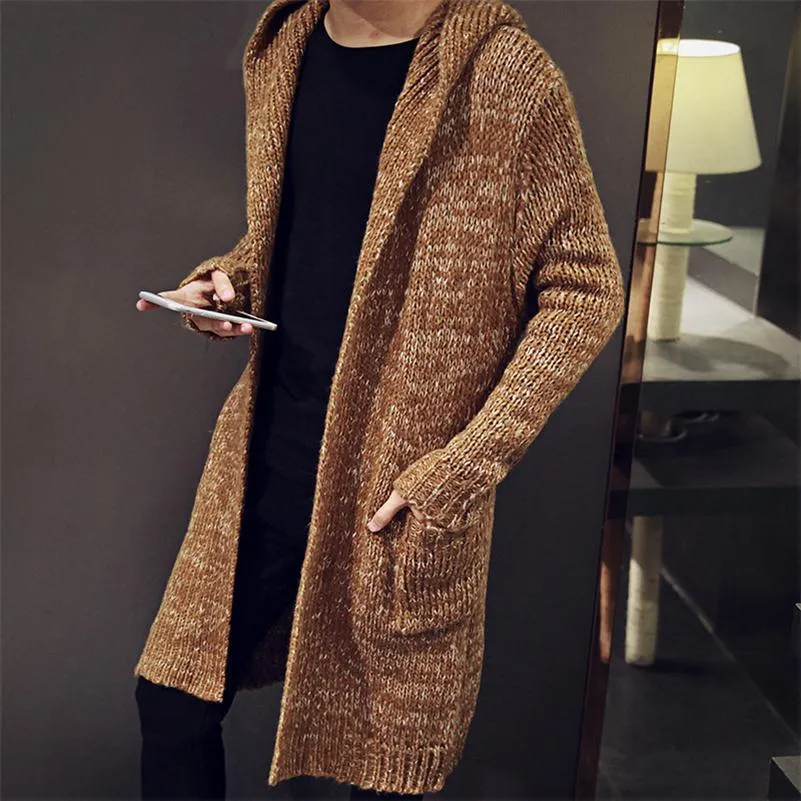 Men's Long Cardigan Sweater