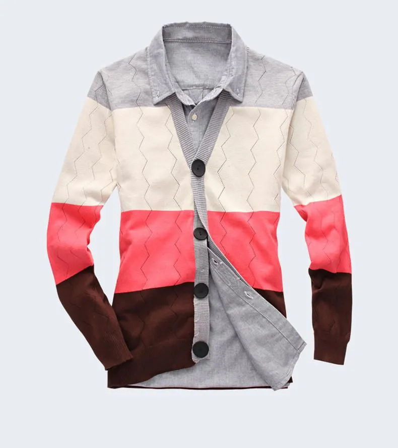 Mens Striped Knitted Sweater