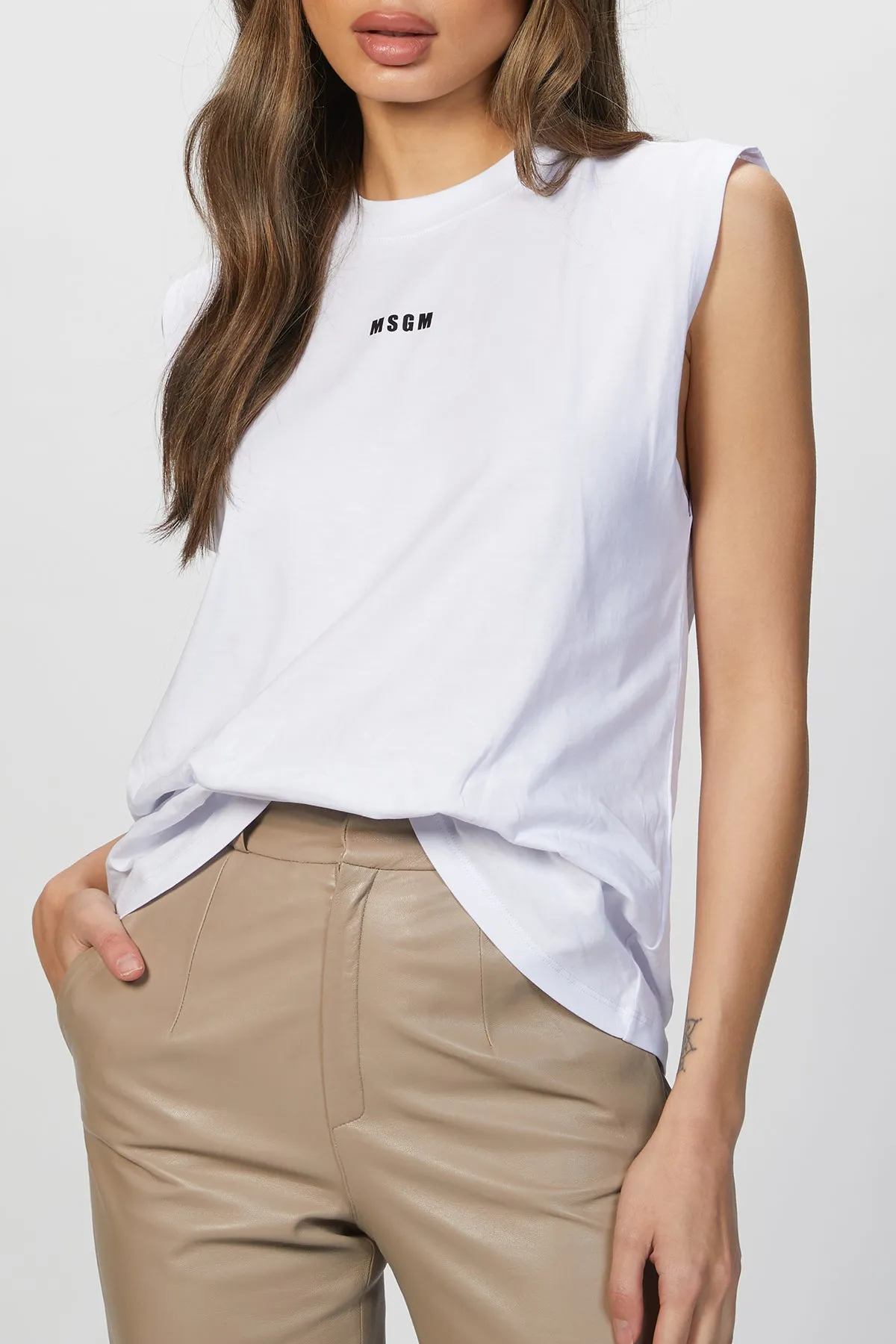 MICRO-LOGO CREW NECK TANK TOP