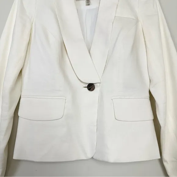 Milly of New York Linen Blend White Blazer