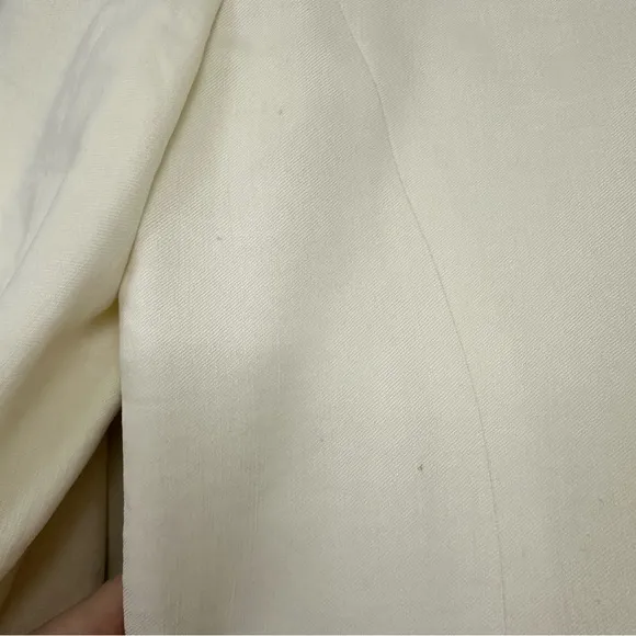 Milly of New York Linen Blend White Blazer