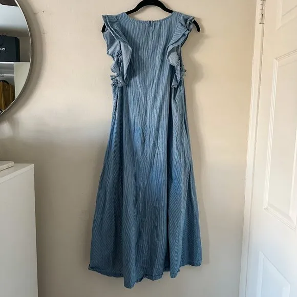 Mod Ref Blue Midi Dress Size Medium