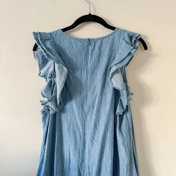 Mod Ref Blue Midi Dress Size Medium