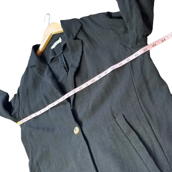 Mod Ref Linen 3/4 Sleeve One-Button Blazer size S