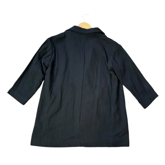 Mod Ref Linen 3/4 Sleeve One-Button Blazer size S