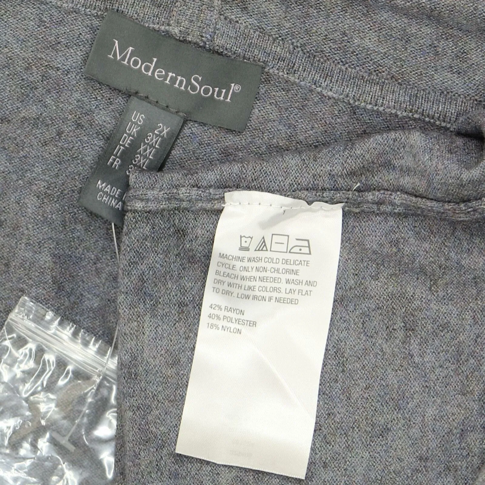 Modern Soul Plus Size Spacedye Tie Front Hooded Cardigan Sweater