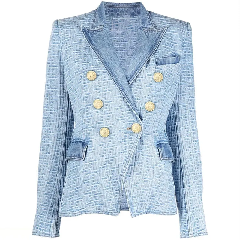 Monogram Jacquard Denim Blazer
