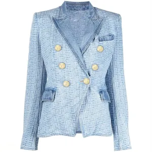 Monogram Jacquard Denim Blazer