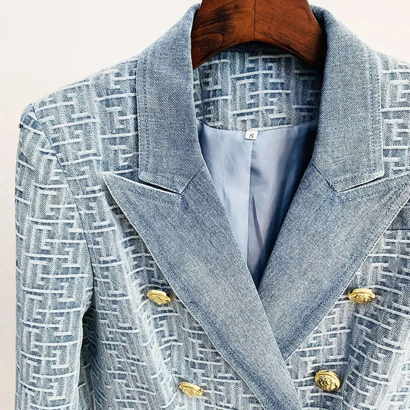 Monogram Jacquard Denim Blazer