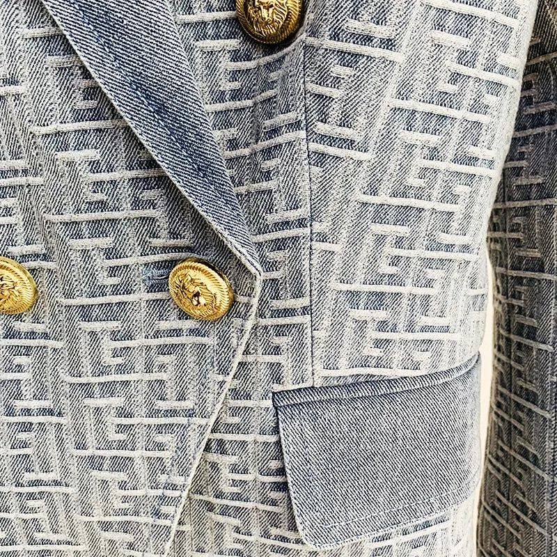Monogram Jacquard Denim Blazer