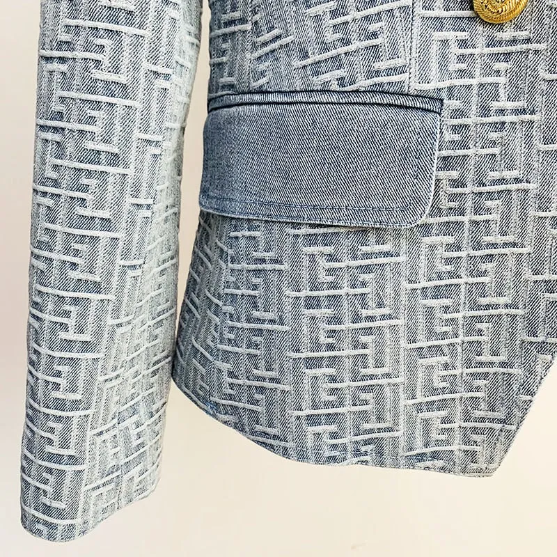 Monogram Jacquard Denim Blazer