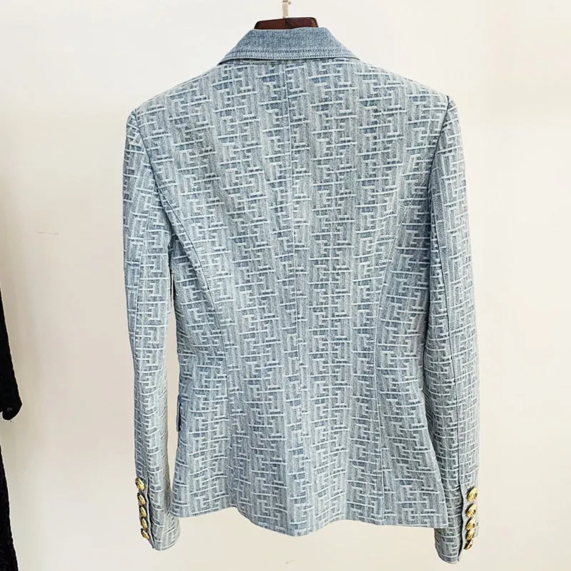 Monogram Jacquard Denim Blazer
